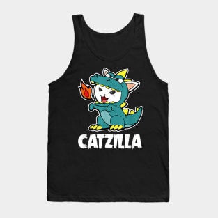 Catzilla Kitten Dragon Cat Halloween Costume Funny Cats Tank Top